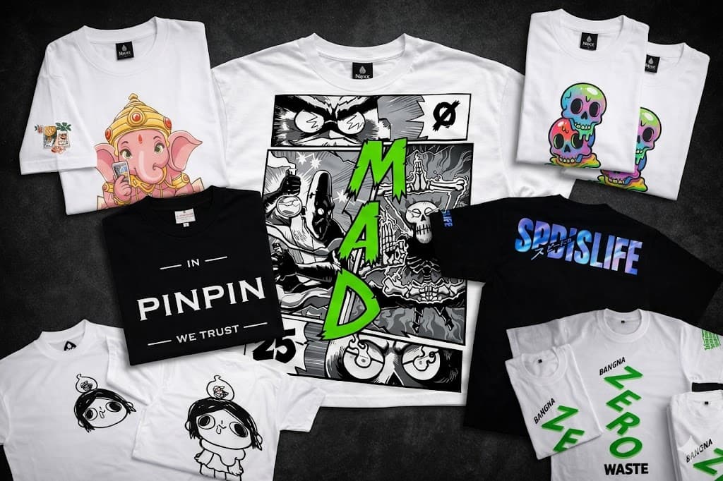 ตัวอย่างงานสกรีนเสื้อ DTF ใช้ได้กับผ้าทุกชนิด