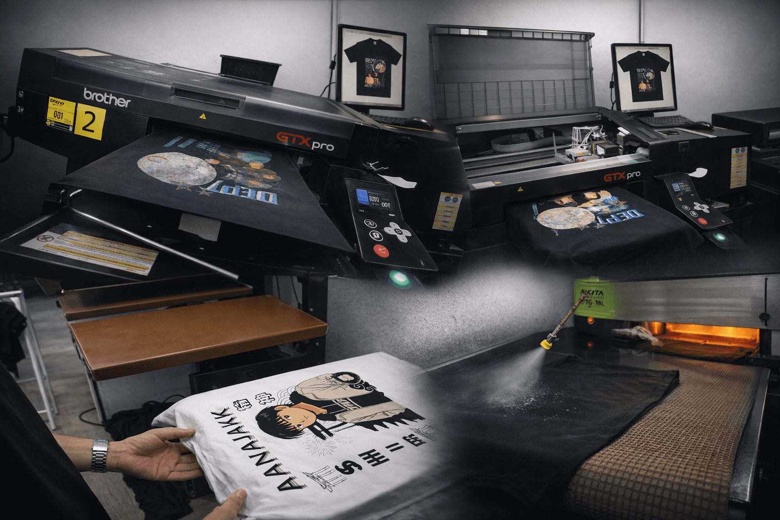 ตัวอย่างงานสกรีนเสื้อ DTG ความละเอียดสูง สีสดใส