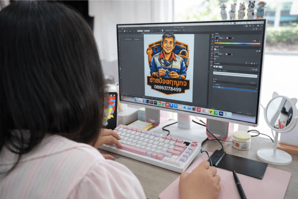 ตัวอย่างบริการสกรีนเสื้อครบวงจร DTG DTF Silk Screen ทำแพทเทิร์น ตัดเย็บ ออกแบบ ถ่ายรูปสินค้า